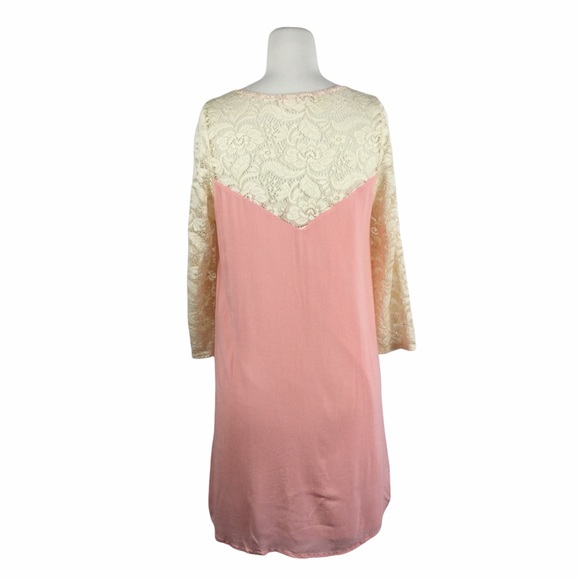 Peach Love California Dress, Pink w/cream lace - Picture 2 of 4